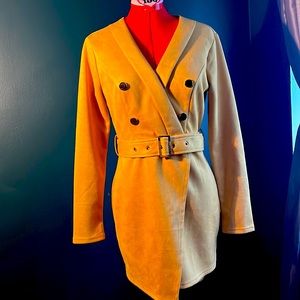 SEXY FAUX SUEDE MINI PARTY DRESS! Size L